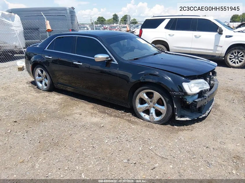 2017 Chrysler 300C VIN: 2C3CCAEG0HH551945 Lot: 45550022