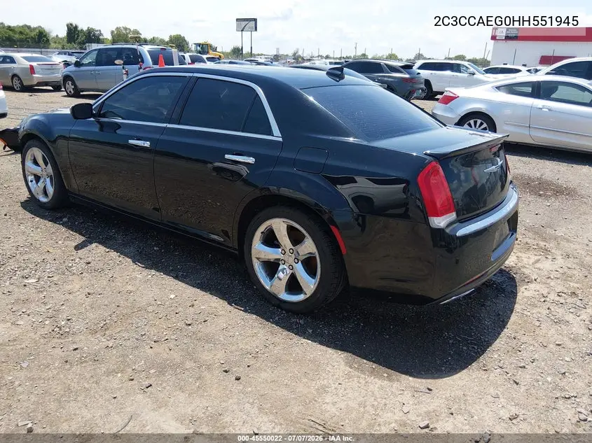 2017 Chrysler 300C VIN: 2C3CCAEG0HH551945 Lot: 45550022