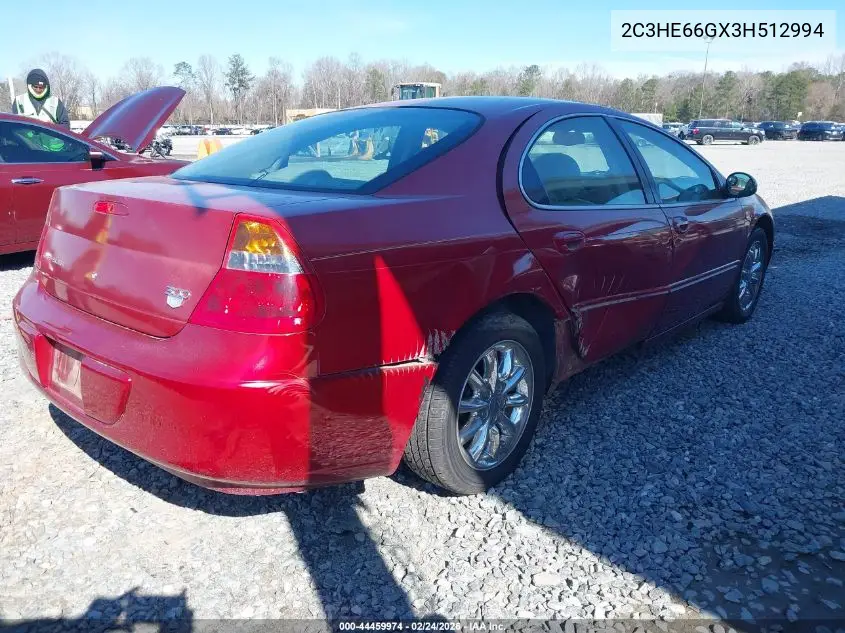 2003 Chrysler 300M VIN: 2C3HE66GX3H512994 Lot: 44459974