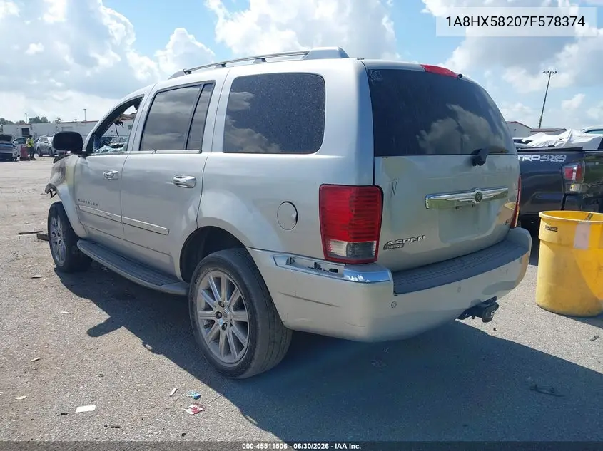2007 Chrysler Aspen Limited VIN: 1A8HX58207F578374 Lot: 45511506