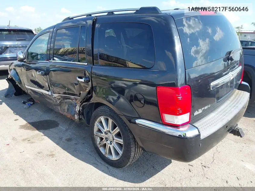 2007 Chrysler Aspen Limited VIN: 1A8HW58217F560646 Lot: 45547454