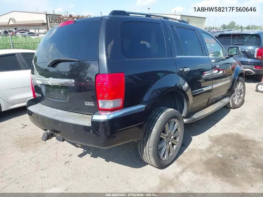 2007 Chrysler Aspen Limited VIN: 1A8HW58217F560646 Lot: 45547454