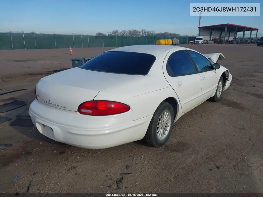 1998 Chrysler Concorde Lx VIN: 2C3HD46J8WH172431 Lot: 44862738