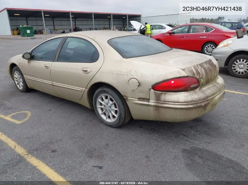 2000 Chrysler Concorde Lx VIN: 2C3HD46R7YH421438 Lot: 44413167