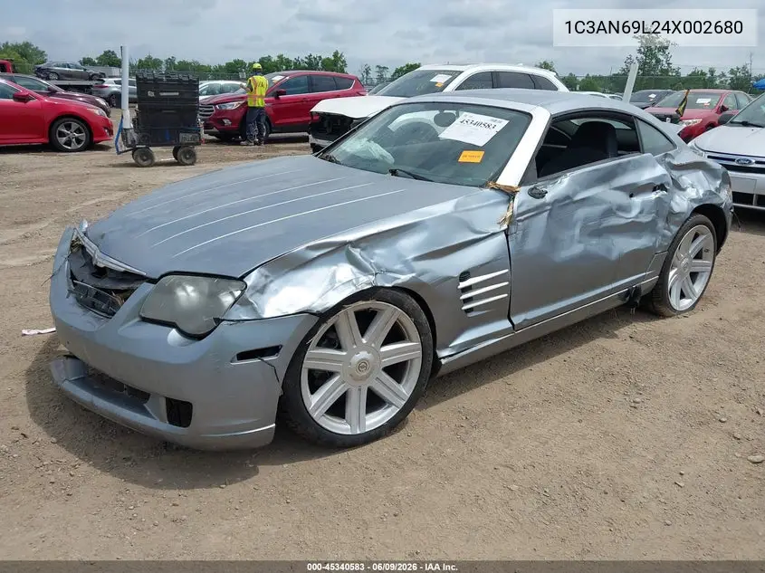 2004 Chrysler Crossfire VIN: 1C3AN69L24X002680 Lot: 45340583