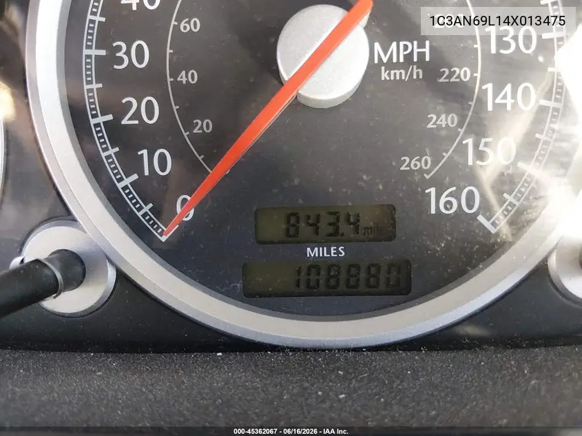 2004 Chrysler Crossfire VIN: 1C3AN69L14X013475 Lot: 45362067