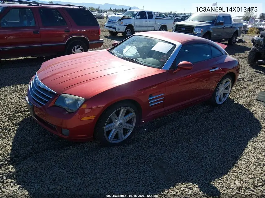 2004 Chrysler Crossfire VIN: 1C3AN69L14X013475 Lot: 45362067