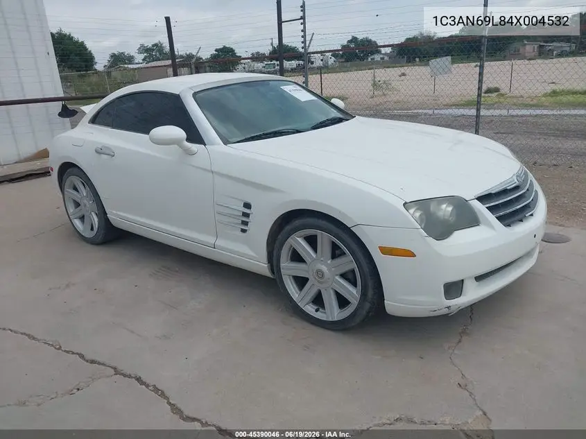 2004 Chrysler Crossfire VIN: 1C3AN69L84X004532 Lot: 45390046