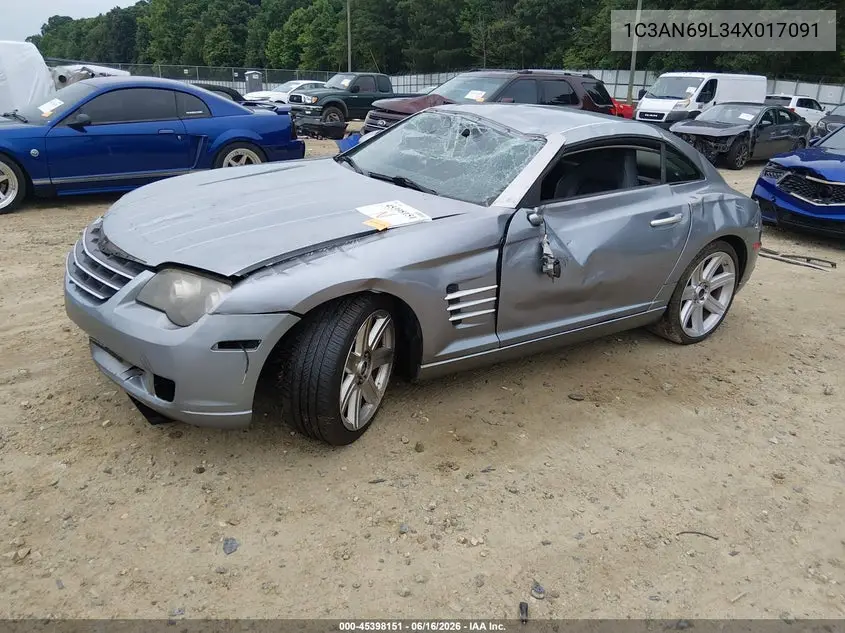 2004 Chrysler Crossfire VIN: 1C3AN69L34X017091 Lot: 45398151