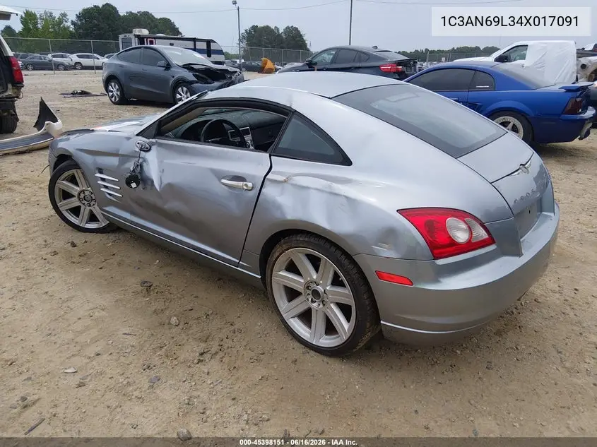 2004 Chrysler Crossfire VIN: 1C3AN69L34X017091 Lot: 45398151