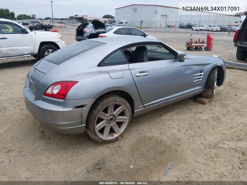 2004 Chrysler Crossfire VIN: 1C3AN69L34X017091 Lot: 45398151