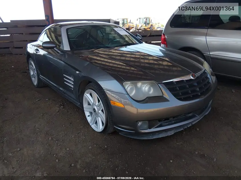 2004 Chrysler Crossfire VIN: 1C3AN69L94X001364 Lot: 45566794