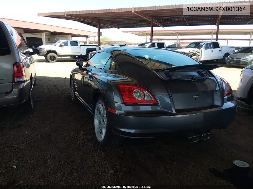 2004 Chrysler Crossfire VIN: 1C3AN69L94X001364 Lot: 45566794