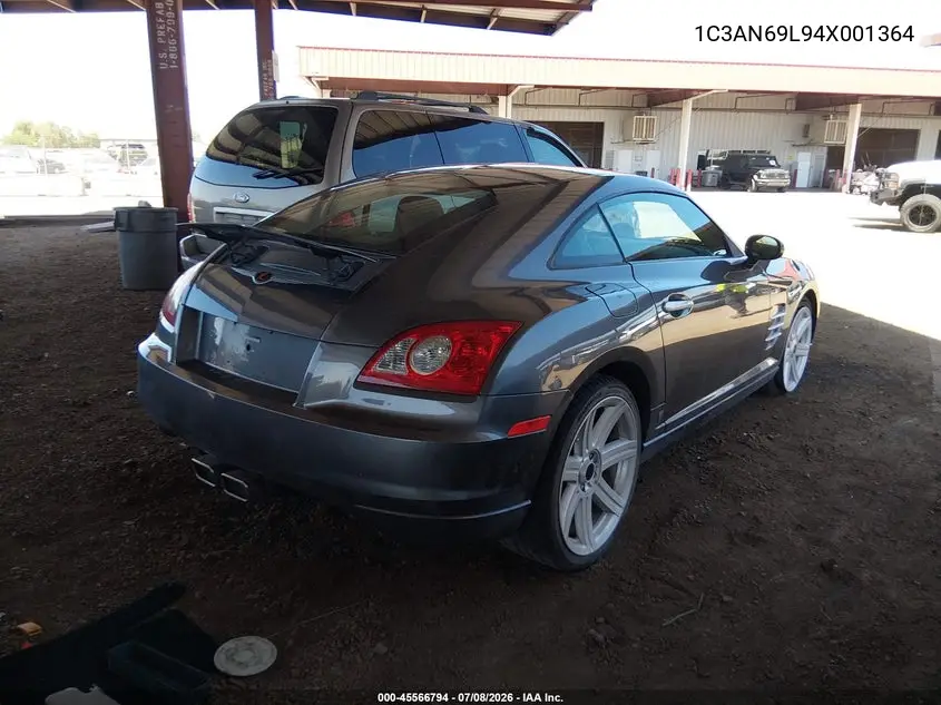 2004 Chrysler Crossfire VIN: 1C3AN69L94X001364 Lot: 45566794