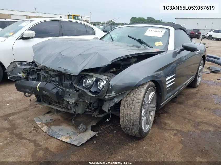 2005 Chrysler Crossfire Limited VIN: 1C3AN65L05X057619 Lot: 43148451