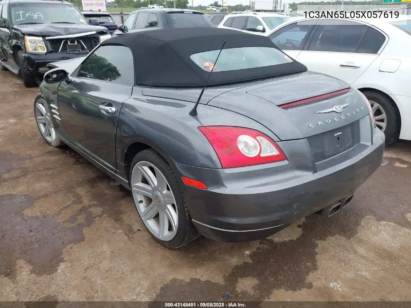 2005 Chrysler Crossfire Limited VIN: 1C3AN65L05X057619 Lot: 43148451