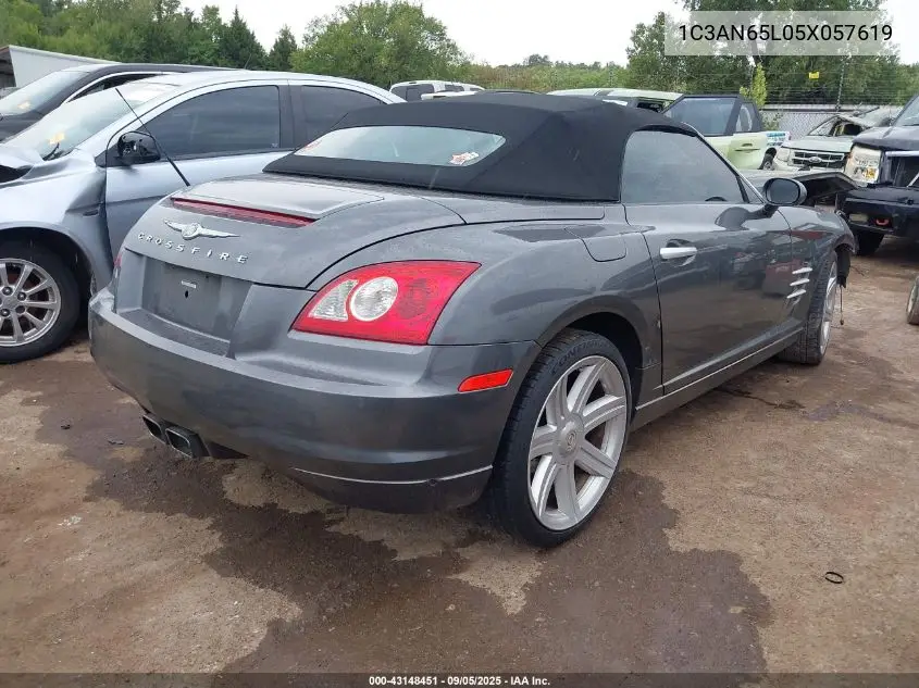 2005 Chrysler Crossfire Limited VIN: 1C3AN65L05X057619 Lot: 43148451