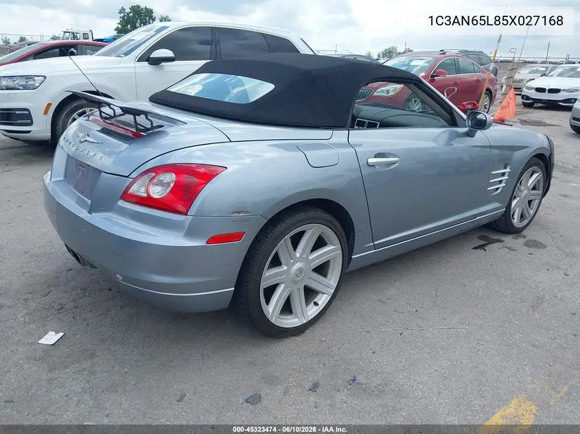 2005 Chrysler Crossfire Limited VIN: 1C3AN65L85X027168 Lot: 45323474
