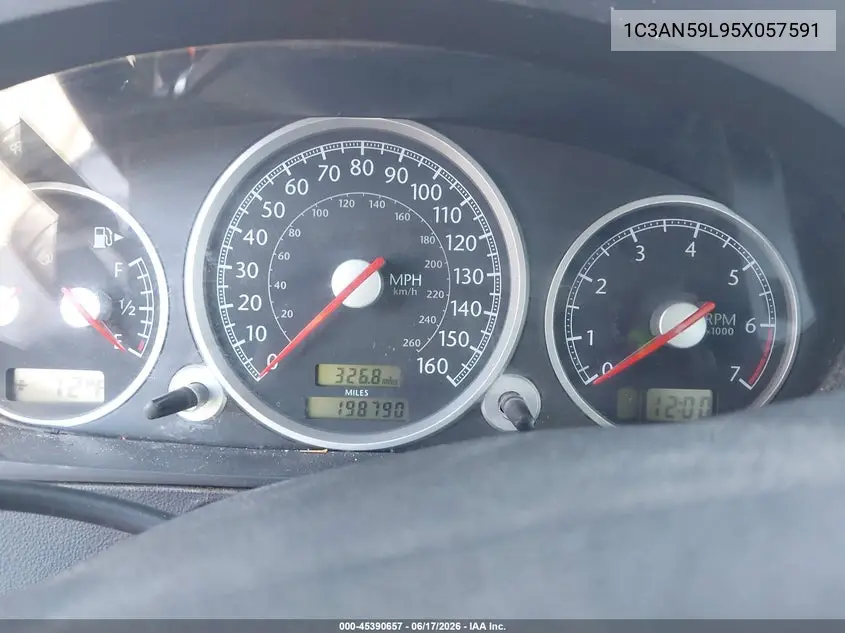 2005 Chrysler Crossfire VIN: 1C3AN59L95X057591 Lot: 45390657