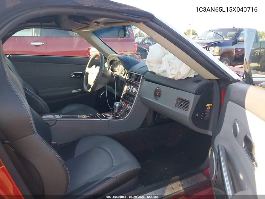 2005 Chrysler Crossfire Limited VIN: 1C3AN65L15X040716 Lot: 45499043