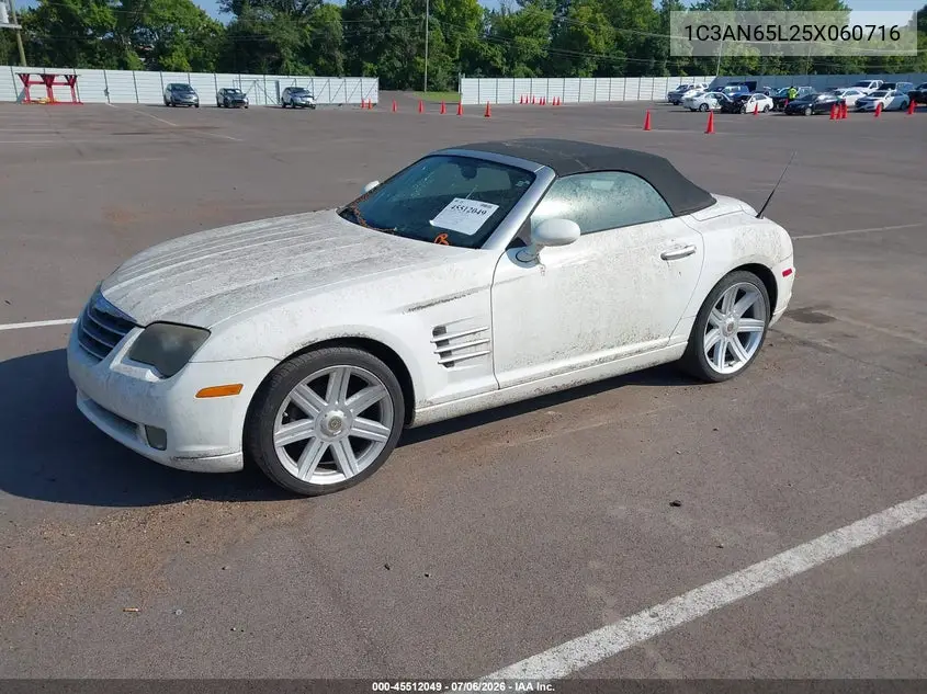 2005 Chrysler Crossfire Limited VIN: 1C3AN65L25X060716 Lot: 45512049