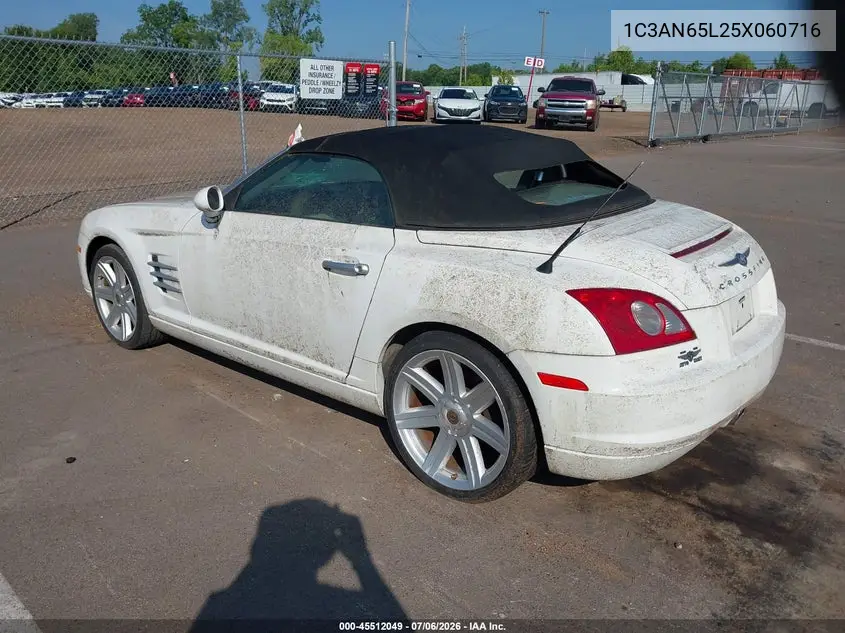 2005 Chrysler Crossfire Limited VIN: 1C3AN65L25X060716 Lot: 45512049