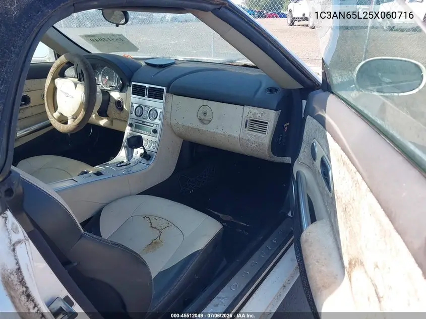 2005 Chrysler Crossfire Limited VIN: 1C3AN65L25X060716 Lot: 45512049