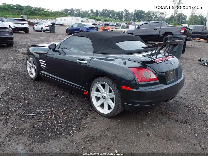 2005 Chrysler Crossfire Limited VIN: 1C3AN65L85X047405 Lot: 45680372