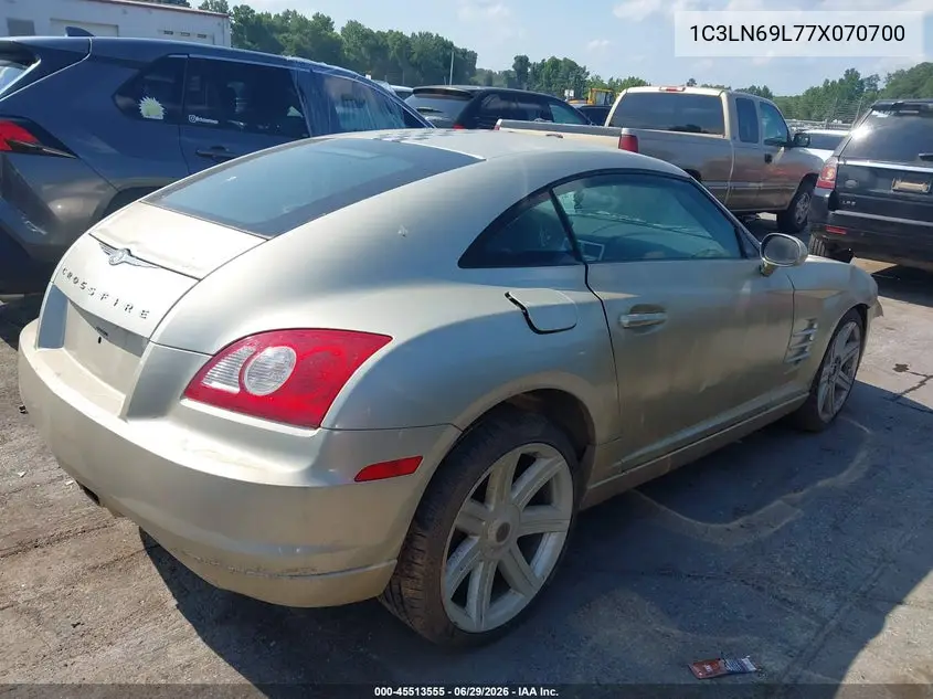 2007 Chrysler Crossfire Limited VIN: 1C3LN69L77X070700 Lot: 45513555