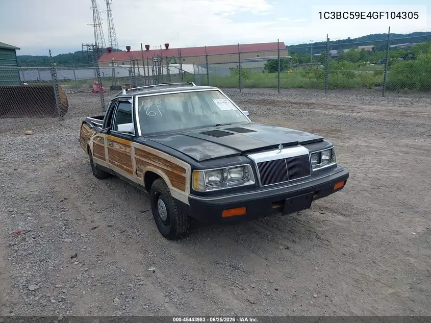 1986 Chrysler Lebaron Town And Country VIN: 1C3BC59E4GF104305 Lot: 45443983