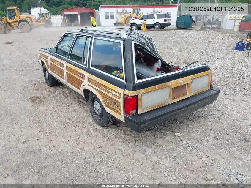 1986 Chrysler Lebaron Town And Country VIN: 1C3BC59E4GF104305 Lot: 45443983