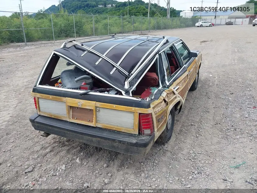 1986 Chrysler Lebaron Town And Country VIN: 1C3BC59E4GF104305 Lot: 45443983