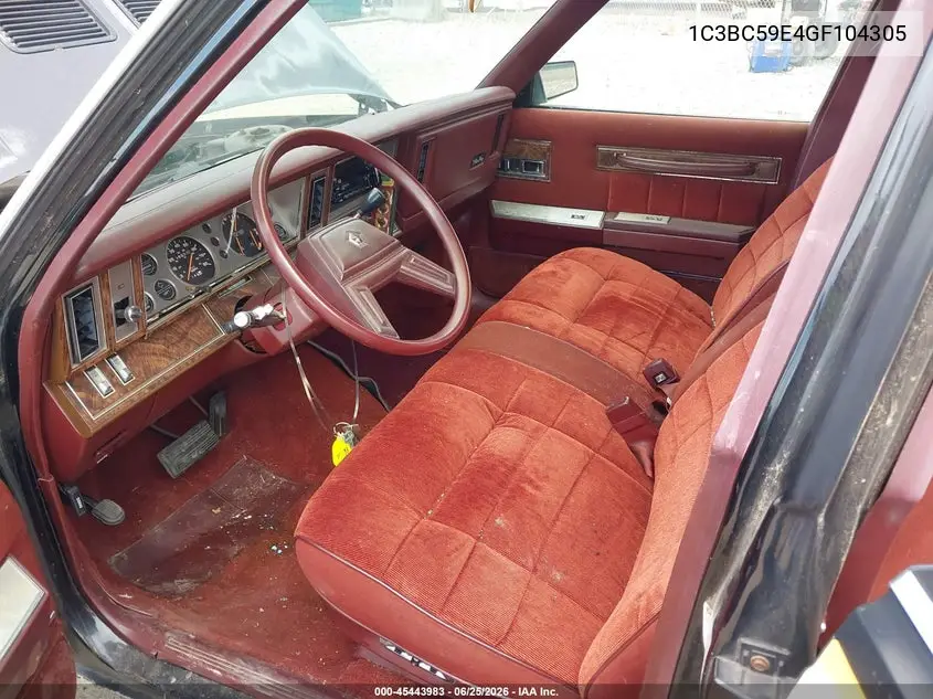 1986 Chrysler Lebaron Town And Country VIN: 1C3BC59E4GF104305 Lot: 45443983
