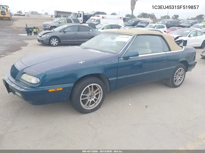1995 Chrysler Lebaron Gtc VIN: 1C3EU4531SF519857 Lot: 45115256