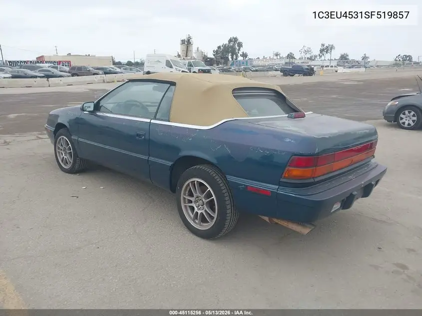 1995 Chrysler Lebaron Gtc VIN: 1C3EU4531SF519857 Lot: 45115256