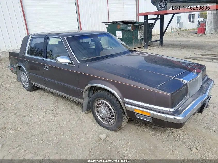 1988 Chrysler New Yorker C-Body Landau VIN: 1C3BU6638JD155332 Lot: 45250806