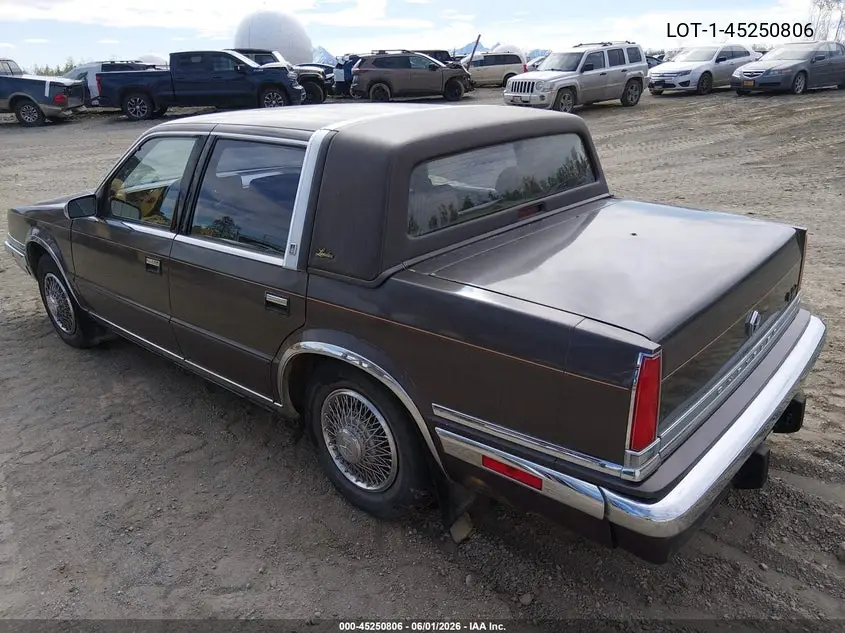 1988 Chrysler New Yorker C-Body Landau VIN: 1C3BU6638JD155332 Lot: 45250806