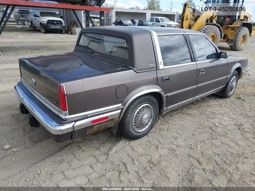 1988 Chrysler New Yorker C-Body Landau VIN: 1C3BU6638JD155332 Lot: 45250806