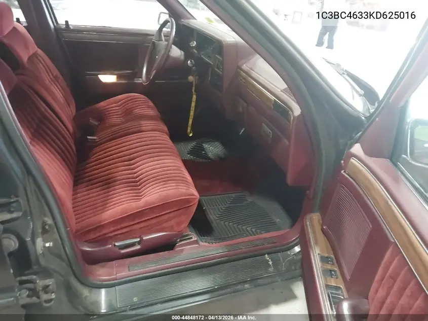 1989 Chrysler New Yorker C-Body VIN: 1C3BC4633KD625016 Lot: 44848172
