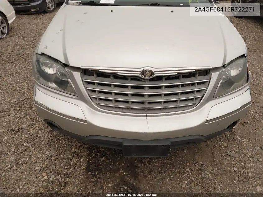 2006 Chrysler Pacifica Touring VIN: 2A4GF68416R722271 Lot: 45634251