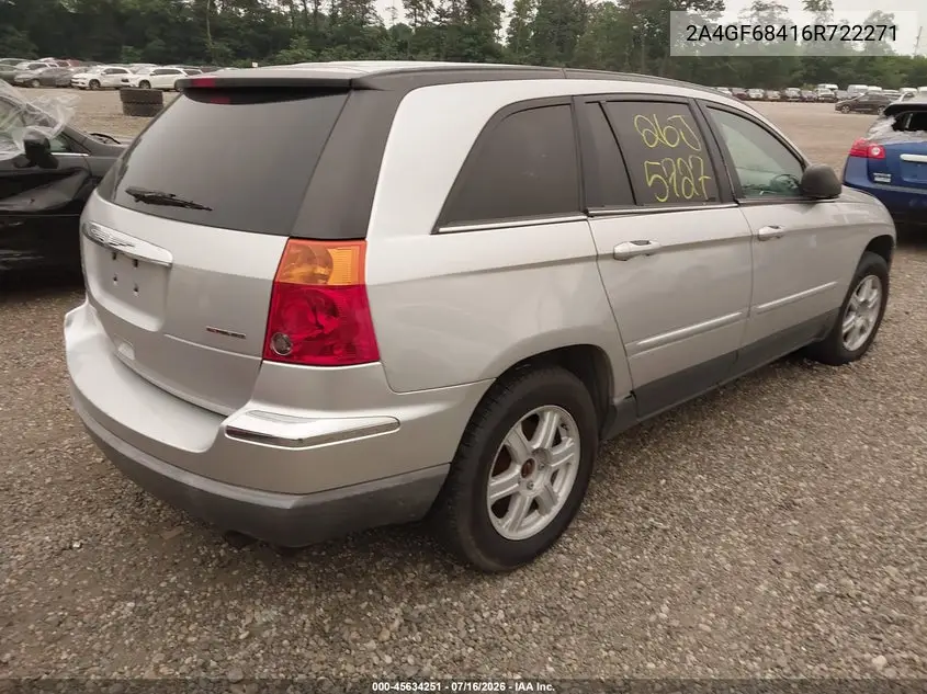 2006 Chrysler Pacifica Touring VIN: 2A4GF68416R722271 Lot: 45634251