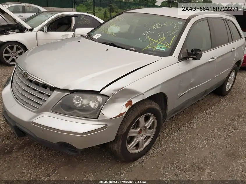 2006 Chrysler Pacifica Touring VIN: 2A4GF68416R722271 Lot: 45634251
