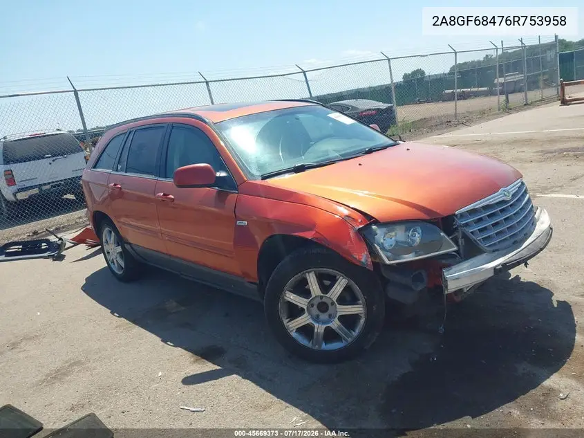 2006 Chrysler Pacifica Touring VIN: 2A8GF68476R753958 Lot: 45669373