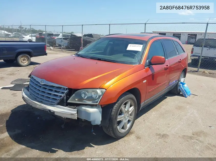 2006 Chrysler Pacifica Touring VIN: 2A8GF68476R753958 Lot: 45669373