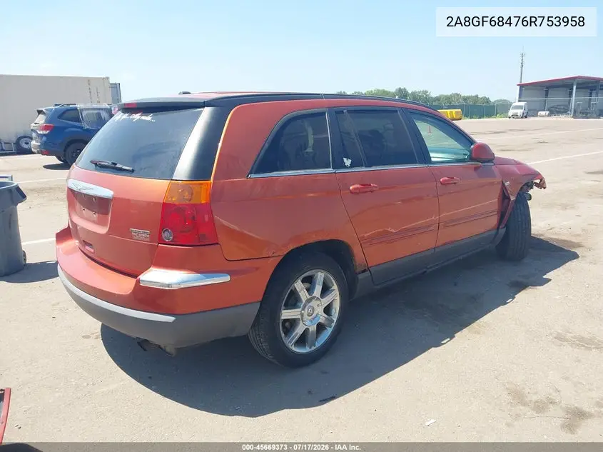 2006 Chrysler Pacifica Touring VIN: 2A8GF68476R753958 Lot: 45669373