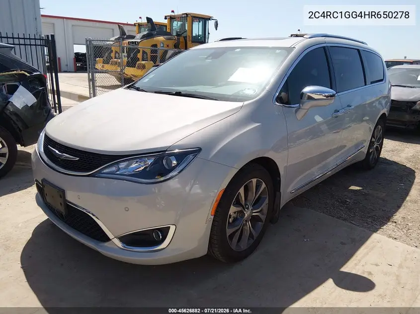 2017 Chrysler Pacifica Limited VIN: 2C4RC1GG4HR650278 Lot: 45626882