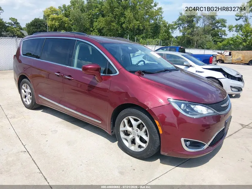 2017 Chrysler Pacifica Touring-L VIN: 2C4RC1BG2HR832794 Lot: 45680692