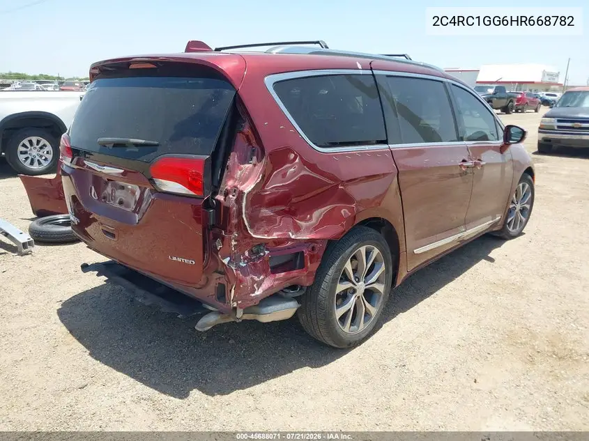 2017 Chrysler Pacifica Limited VIN: 2C4RC1GG6HR668782 Lot: 45688071