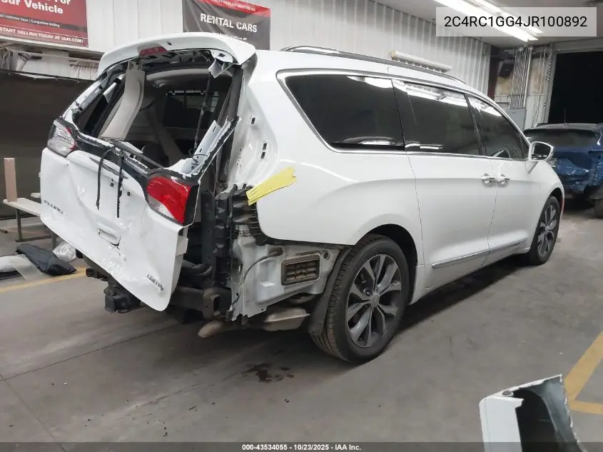 2C4RC1GG4JR100892 2018 Chrysler Pacifica Limited