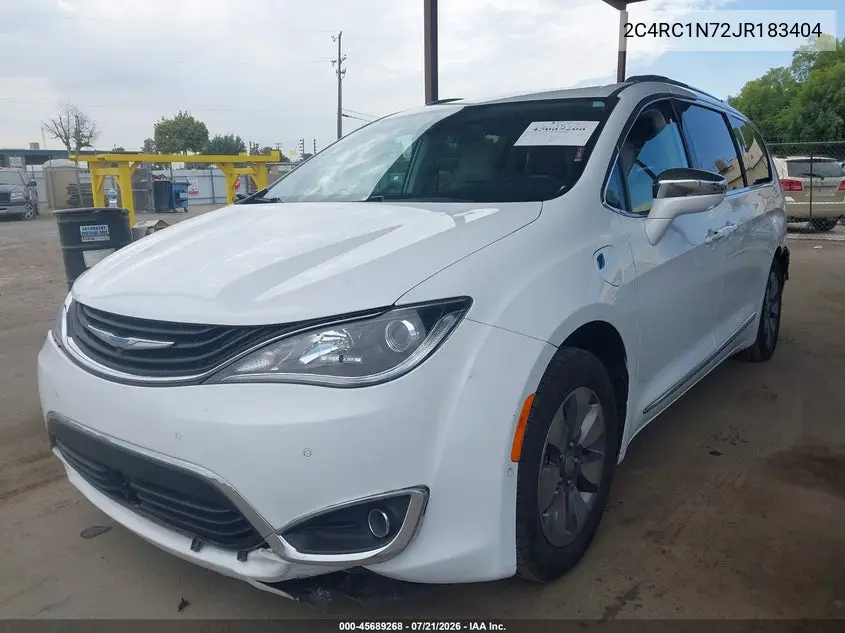 2018 Chrysler Pacifica Hybrid Limited VIN: 2C4RC1N72JR183404 Lot: 45689268
